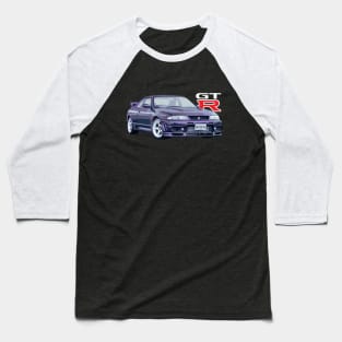 JDM CAR R33 V-SPEC Midnight Purple 400R Baseball T-Shirt